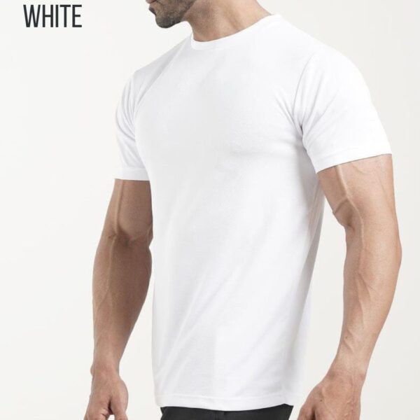 White Micro Mesh Gym Tees